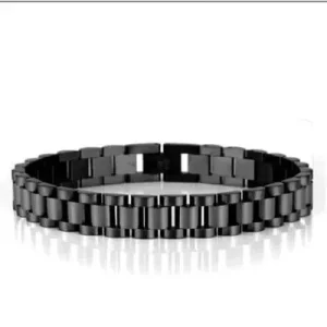 Stainless Steel Black Hand Chain Bracelet for Men & Women | Unisex Fashion Jewelry