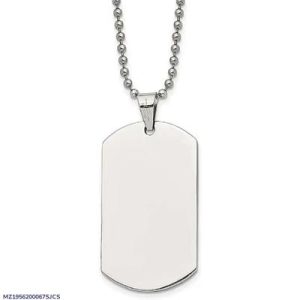 Stainless Steel Military Army Box Pendant for Men | Silver Tactical Fashion Necklace for Daily Wear