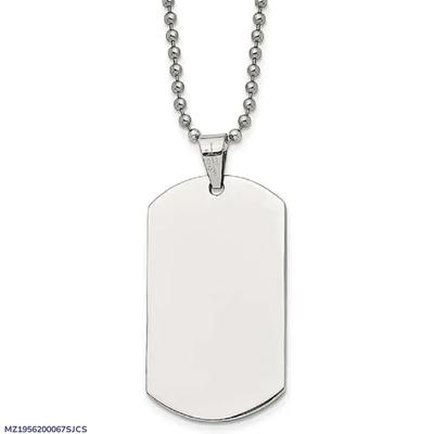 Stainless Steel Military Army Box Pendant for Men | Silver Tactical Fashion Necklace for Daily Wear