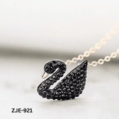 Red Crystal Swan Necklace for Women | Stylish Gold Plated Swan Pendant Jewelry for Party & Wedding Wear - Image 4