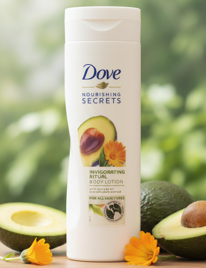 Dove Nourishing Secrets Invigorating Ritual Body Lotion with Avocado Oil and Calendula Extract: A Deeply Hydrating and Revitalizing Skin Care Essential - Image 3