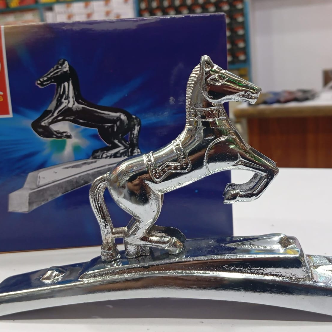 Front Mudguard Horse Ornament for Bikes â Premium Chrome Style Bike Decoration - Image 4