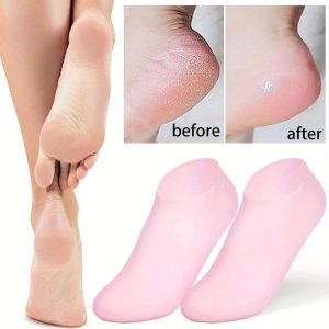 Premium Silicone Gel Heel Socks (1 Pair) Anti-Cracking & Moisturizing Foot Care (52g)