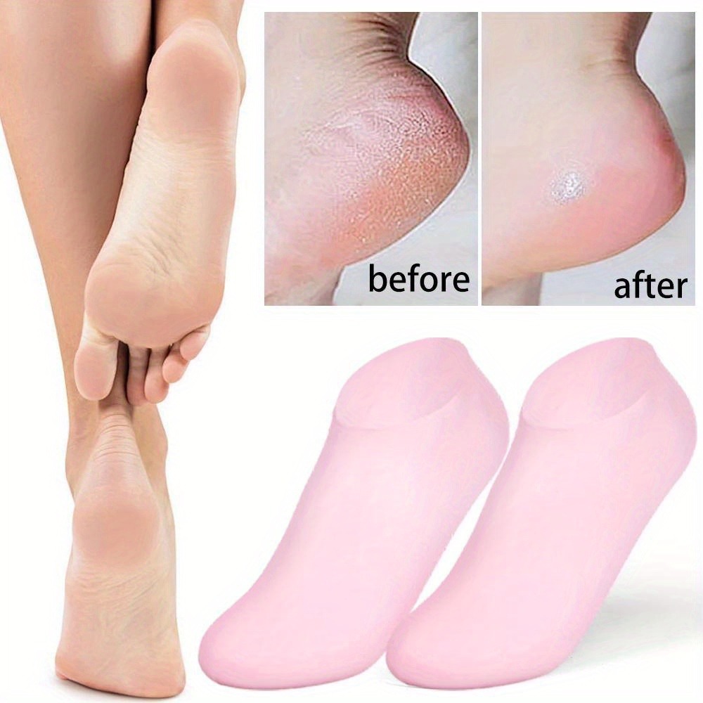 Premium Silicone Gel Heel Socks (1 Pair) Anti-Cracking & Moisturizing Foot Care (52g)