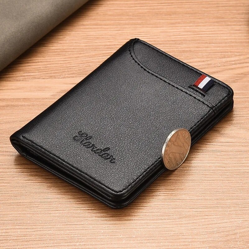 WAGLOK Slim Card Holder Wallet for Men | 3 Card Slots, Hidden Slot, Cash Pocket & ID Window | Compact Pocket-Size Minimalist Wallet — Black - Image 3