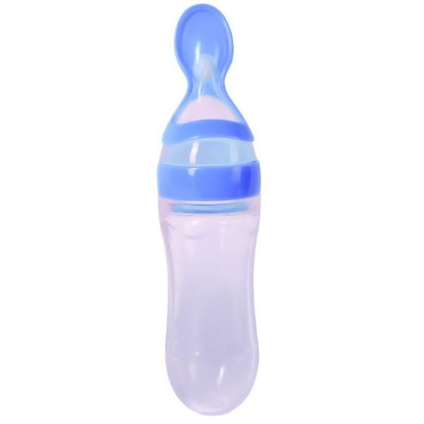 Silicone Bottle Feeding Baby Spoon Feeder - Best Quality Spoon Feeder - Random Color - Image 3