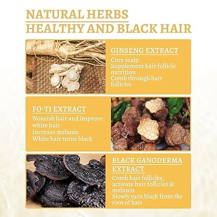 Anti-Greying Hair spray , Drakkar spray for Hair, Organic Ganoderma, Inverted Essence for Grey Hair, Darkens Your Hair Naturally Without Damaging (30ML) - Image 3