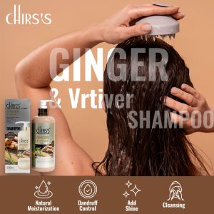 CHIRS'S UK Ginger & Vetiver Shampoo 2in1 Turkish Formula 400ML – Nourishing & Scalp Refreshing Hair Shampoo