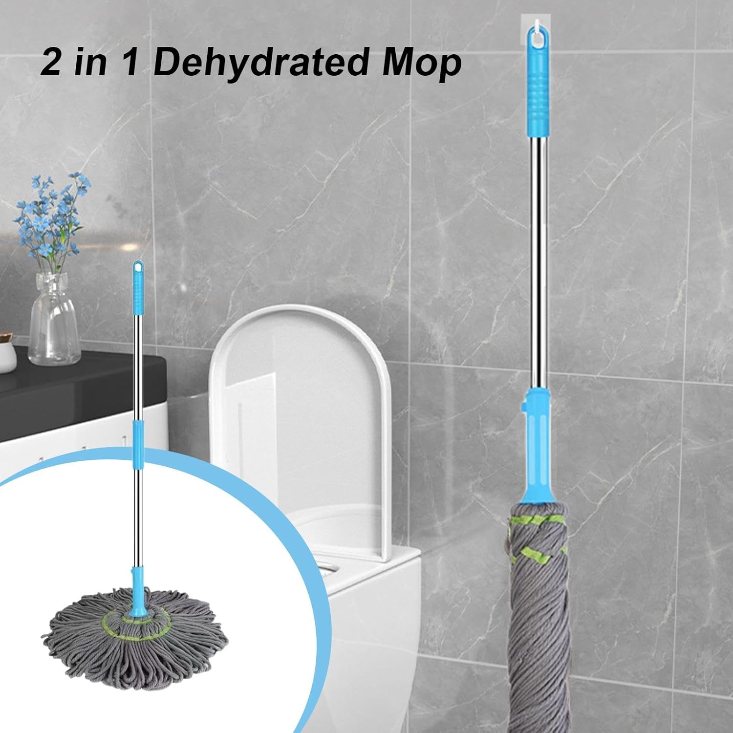 Royal’s Super Absorbent Twist Mop – Easy Twist Squeeze Floor Cleaning Mop for Home & Office Use - Image 4