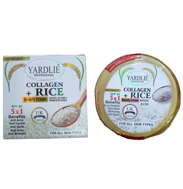 YARDLIE PROFESSIONAL EXPORT QUAL PORT QUALITY SPF 45 COLLAGEN + RICE Beauty Cream KOJIC ACID - Image 2