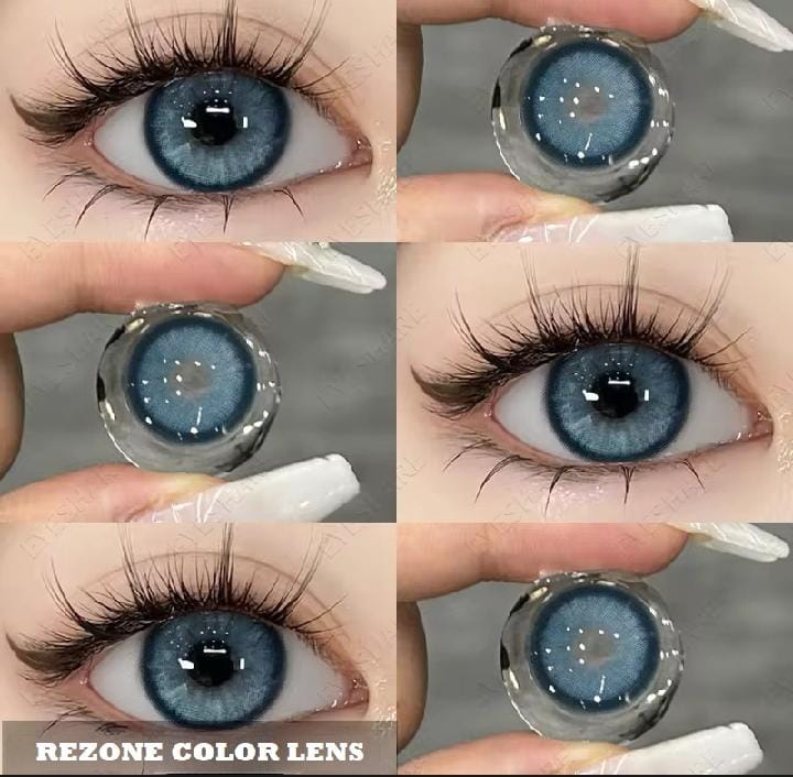 3-Tone Lens with Container Solution & Travel Kit – Complete Contact Lens Care Set - Blue - Image 2