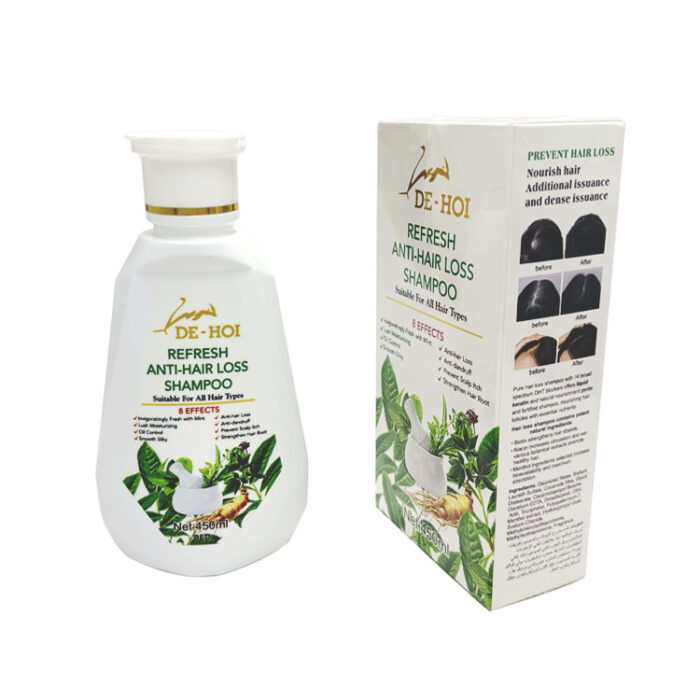 De-Hoi Refresh Anti-hair Loss Shampoo Ginger Hair Care Shampoo Helps Stop Hair Loss 450ml - Image 4