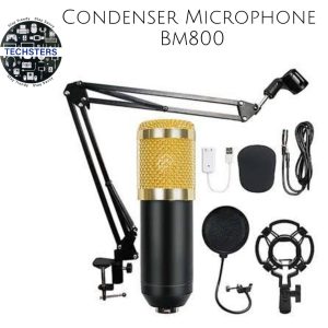3.1 Professional Condenser Microphone Set – Rechargeable Podcast & YouTube Recording Mic Kit for Karaoke, Streaming & Singing