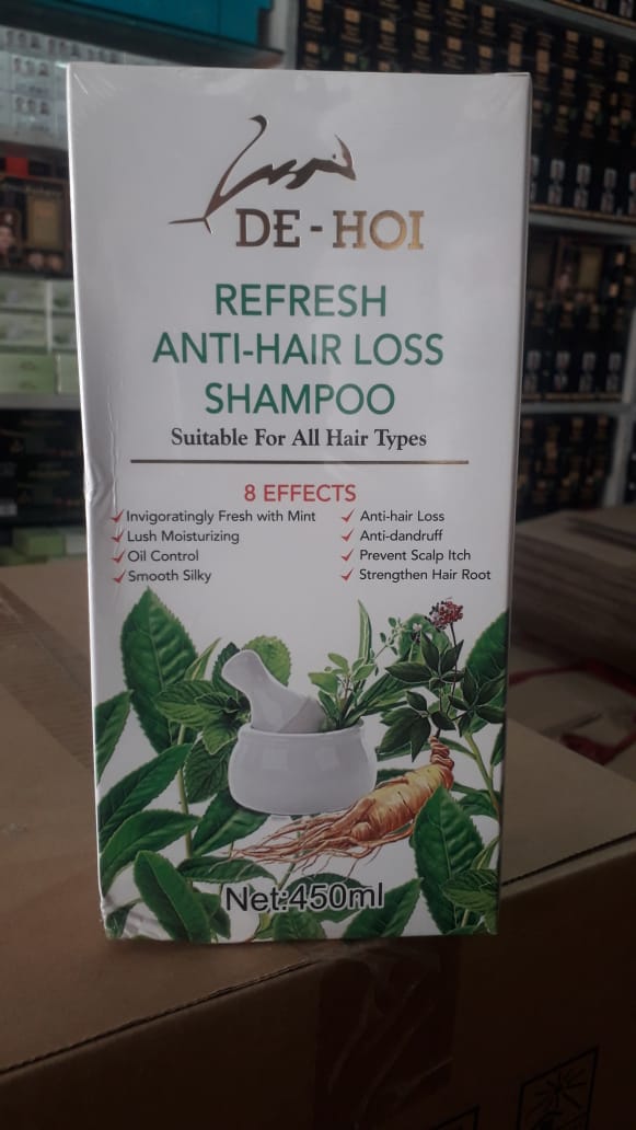 De-Hoi Refresh Anti-hair Loss Shampoo Ginger Hair Care Shampoo Helps Stop Hair Loss 450ml - Image 3