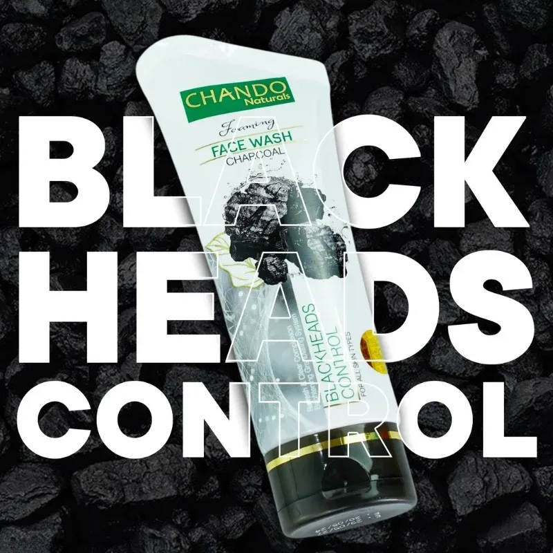 CHANDO Naturals Foaming Face Wash Charcoal – Deep Cleansing & Blackhead Control