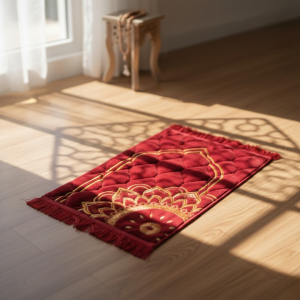 Prayer Mat Velvet Material Printed Pattern Travel Friendly Random Design Kids Educational Mat (Random Design)