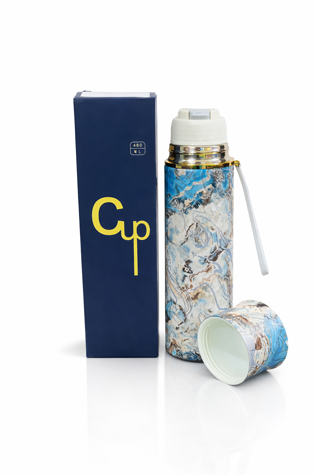 Stylish Printed Water Bottle 650ML – Leak Proof Stainless Steel Bottle with Trendy Design & Box | Premium Quality Random Color - Image 3