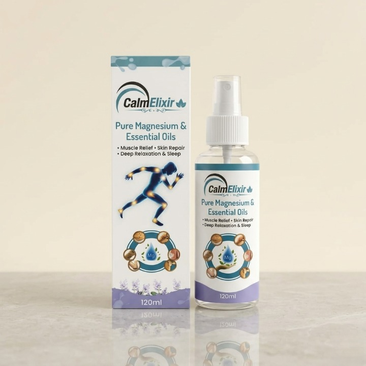 CalmElixir Magnesium Spray With Essential Oils For Muscle Relief Skin Repair Relaxation 120ml - Image 3