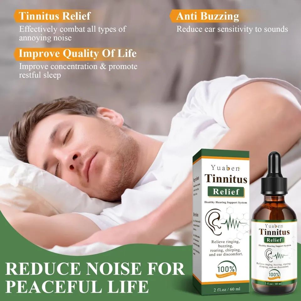 Yuaben Tinnitus Relief Drops | Healthy Hearing Support System | Natural Ear Care for Ringing and Buzzing | 60ml - Image 3