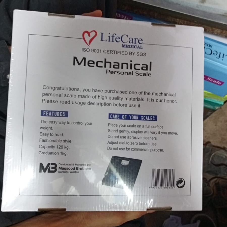 Life Care Medical Mechanical Personal Scale For Body Weight Tracking | 120kg Capacity - Image 3