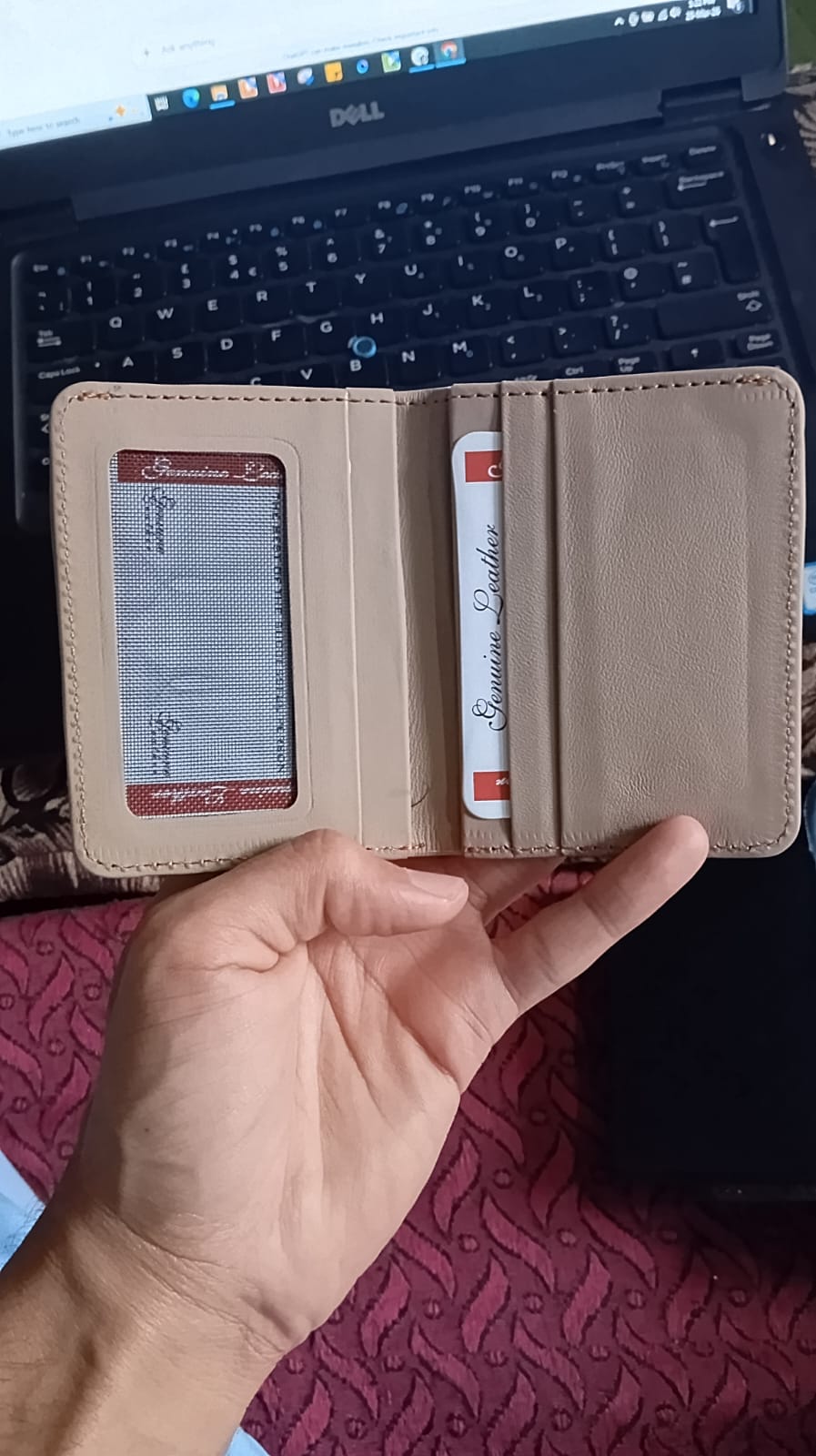 Premium Stylish Designer Wallet for Men – Elegant Beige Leather Slim Wallet with Durable Storage for Cards & Cash - Image 2