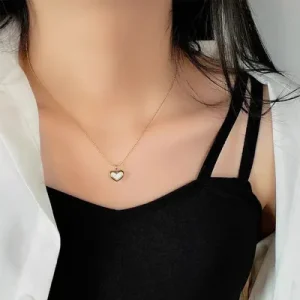 Gold Plated Heart Pendant Necklace for Women | Stylish Daily Wear & Party Jewelry