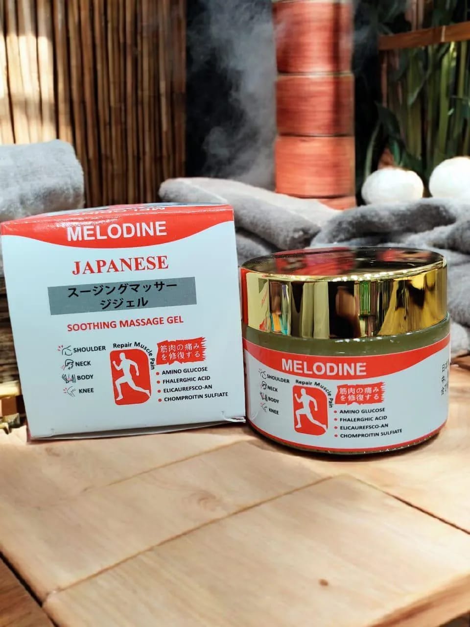Melodine Japanese Soothing Massage Gel (72g) For Neck, Shoulder, Knee & Muscle Pain Relief - Fast Acting - Image 2
