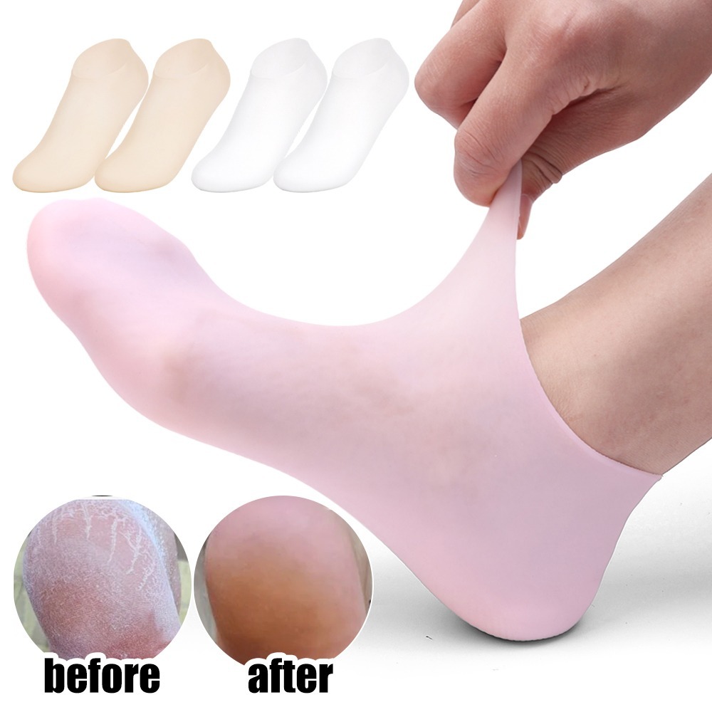 Premium Silicone Gel Heel Socks (1 Pair) Anti-Cracking & Moisturizing Foot Care (52g) - Image 2
