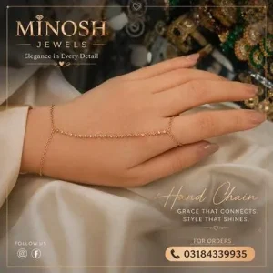 Gold Plated Hand Chain Bracelet for Women | Elegant Fashion Jewelry