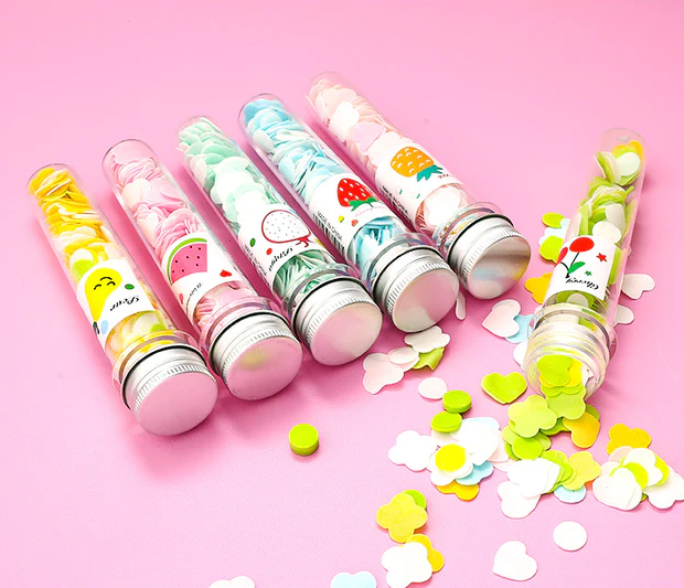 120pcs Disposable Paper Flower Soap Tube Portable Handwash Sheets for Kids & Adults | Travel-Friendly Pocket Soap Flakes - Image 3