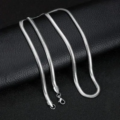 Stylish Cuban Silver Chain for Men | Premium Stainless Steel Hip-Hop Necklace with Free Gift - Image 3