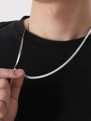 Stylish Cuban Silver Chain for Men | Premium Stainless Steel Hip-Hop Necklace with Free Gift - Image 2
