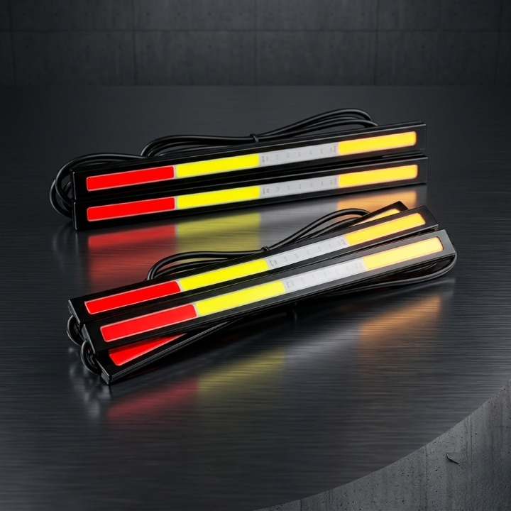 Universal Multi-Color COB LED DRL Strip Lights â Ultra-Bright Daytime Running Lights for Cars & Motorcycles (1 Pair) - Image 3