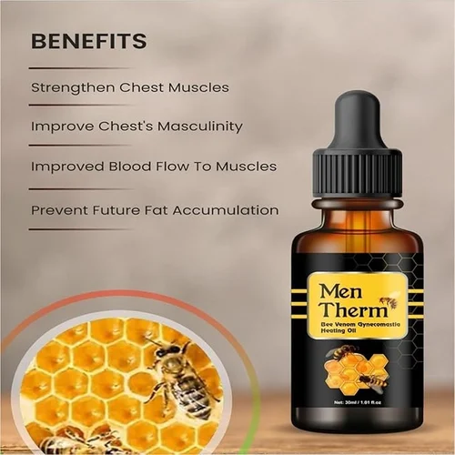 Men Therm Bee Venom Heating Oil Advanced Gynecomastia Care for Men (30ml) - Image 3