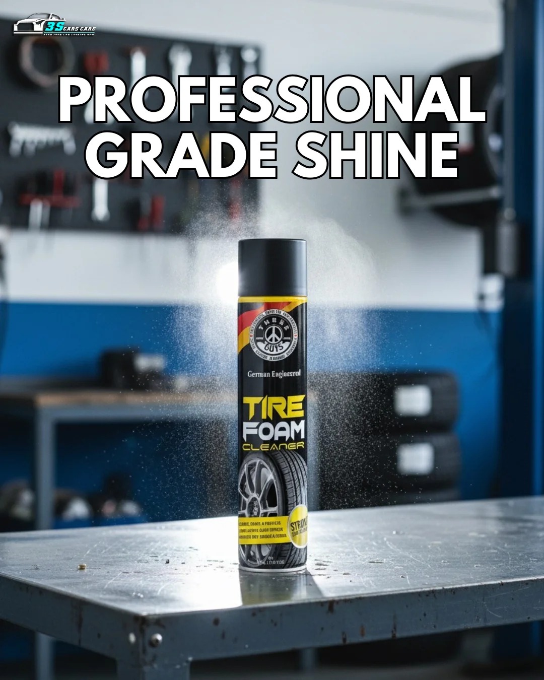 Tire Foam Cleaner â Clean, Shine and Protect | THREE GUYS | German Engineered (650ML)