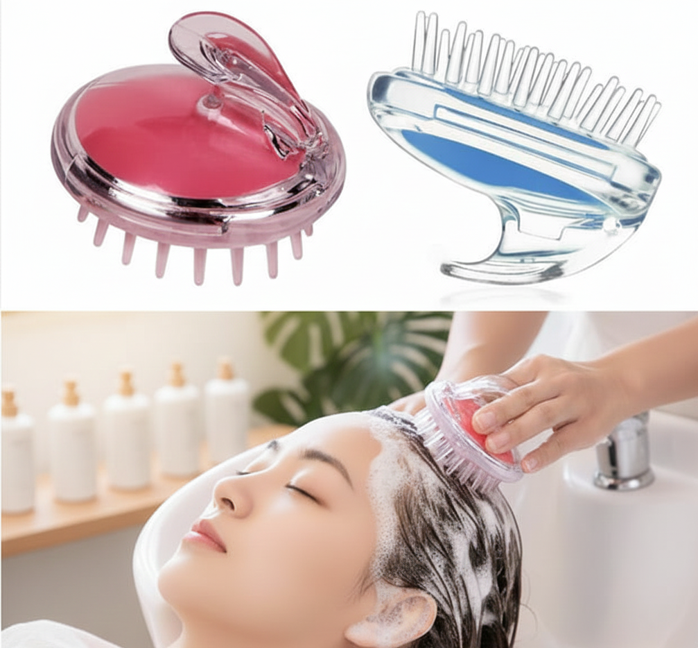 Hair Wash Brush & Scalp Massage Comb Anti-Dandruff Silicone Shampoo Brush | Deep Scalp Cleanser, Hair Growth Massager, Anti-Itch & Anti-Hair Fall Tool | Random Color - Image 5