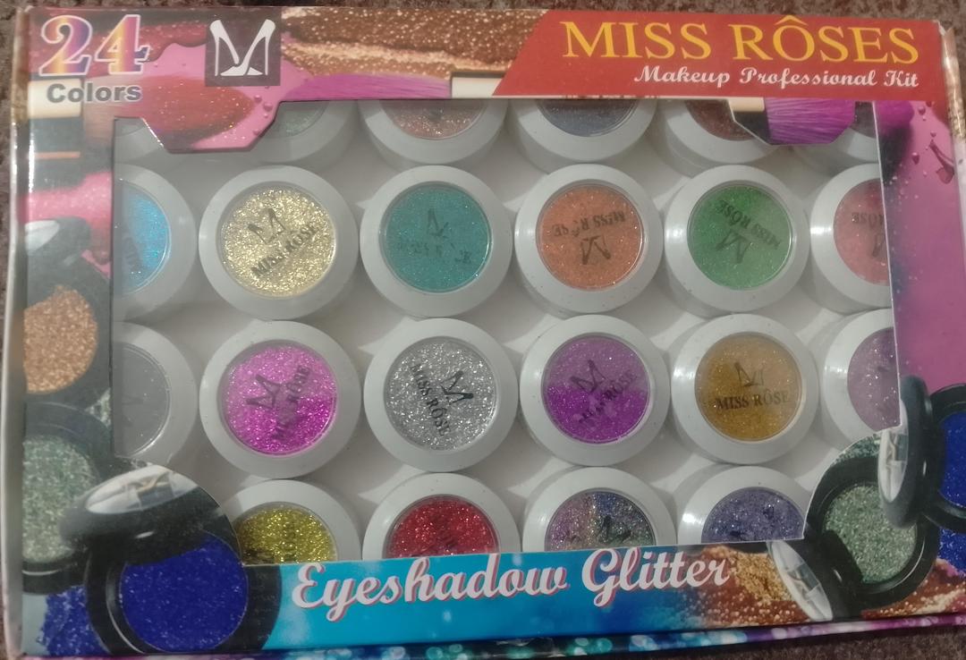 Miss Rose Multicolor High Pigmented Glitter Shimmer Eyeshadow Palette Set Professional Eye Makeup - Pack of 24 - Image 2