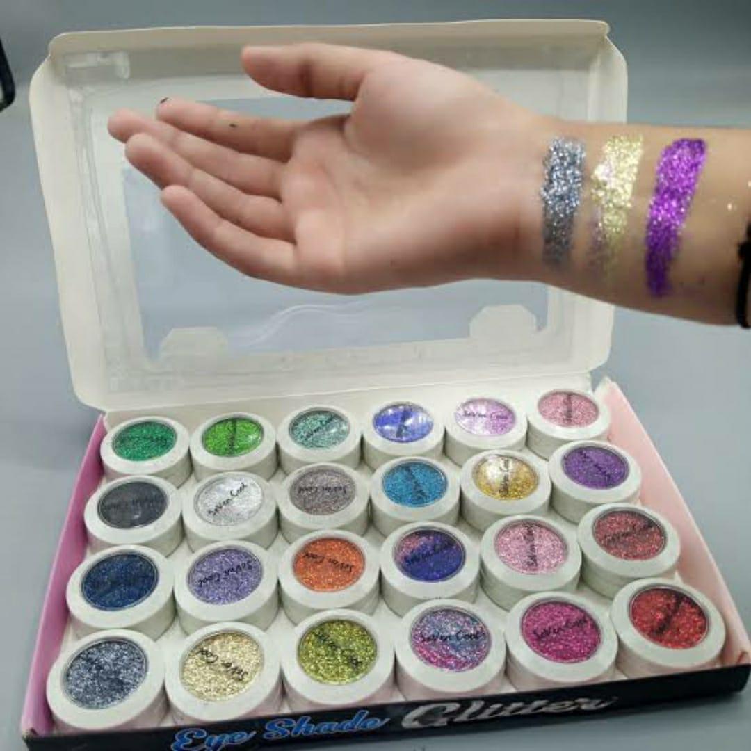 Miss Rose Multicolor High Pigmented Glitter Shimmer Eyeshadow Palette Set Professional Eye Makeup - Pack of 24 - Image 3