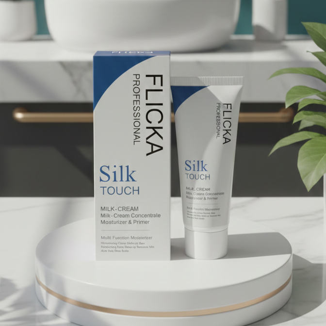 FLiCKA Silk Touch 3?in?1 Moisturizer & Primer | Hydrating, Lightweight, Long?Lasting | Pore Minimizer | 60g