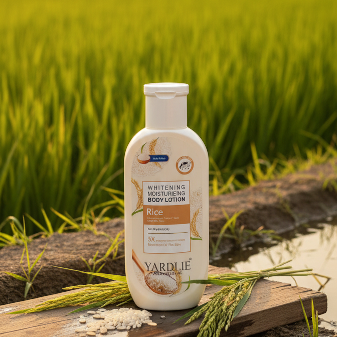 Yardlie Professional Whitening Moisturizing Body Lotion with Rice, Hyaluronic Acid, and Collagen: Intense Hydration and Brightening Care - Image 2