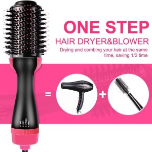3?in?1 Hair Dryer with Comb, Hair Straightener & Curler for Easy Styling