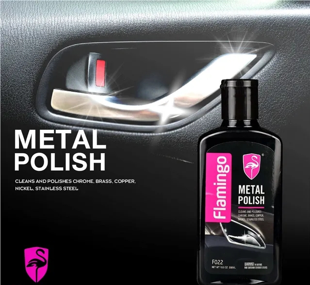 Flamingo Metal Polish 300ML â Multi-Surface Metal Cleaner & Shine Restorer for Chrome, Brass, Copper & Stainless Steel - Image 3