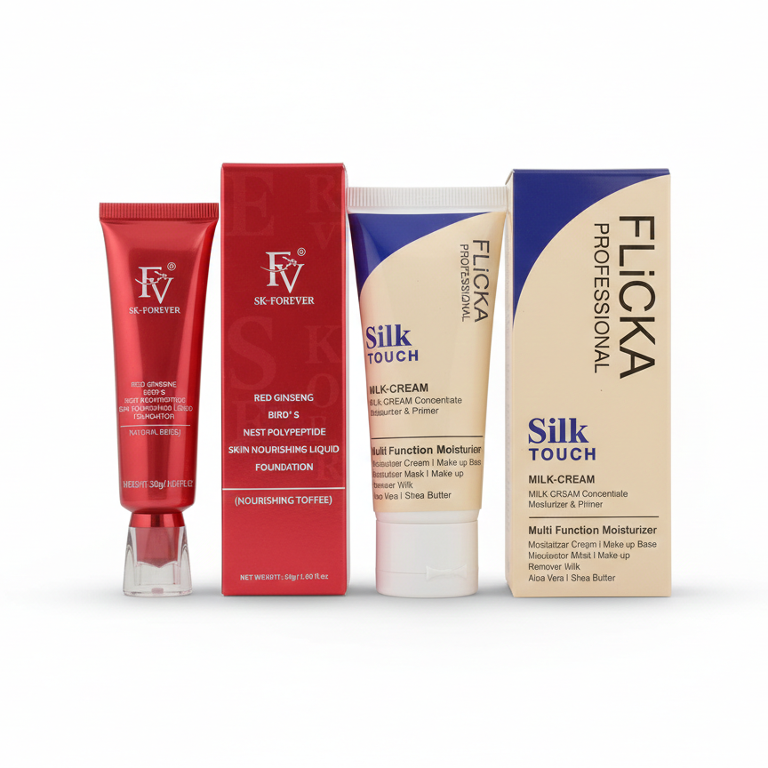 Flicka 2-in-1 Makeup Deal Primer(60g) + Foundation(30g) Combo