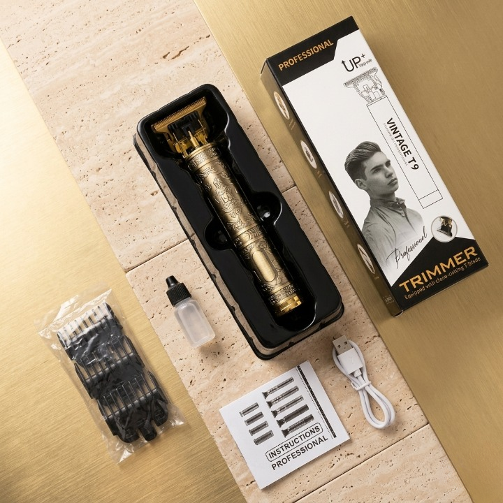 Vintage T9 Professional Hair Trimmer Cordless Rechargeable Metal Hair & Beard Clipper - Image 3