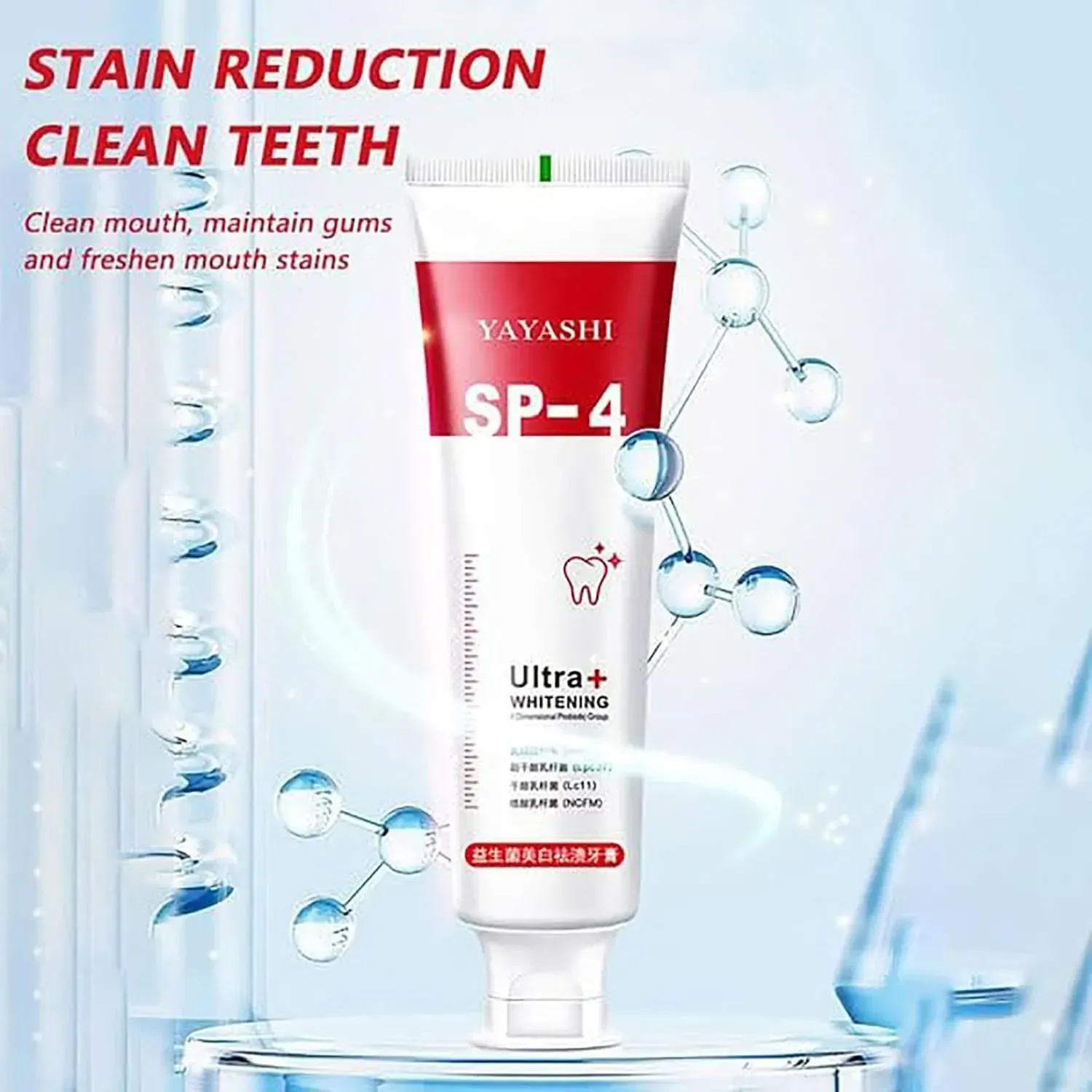 Yayashi SP 4 Ultra Whitening Toothpaste Strong Stain Removal & Fresh Breath Daily Oral Care (120g) - Image 2