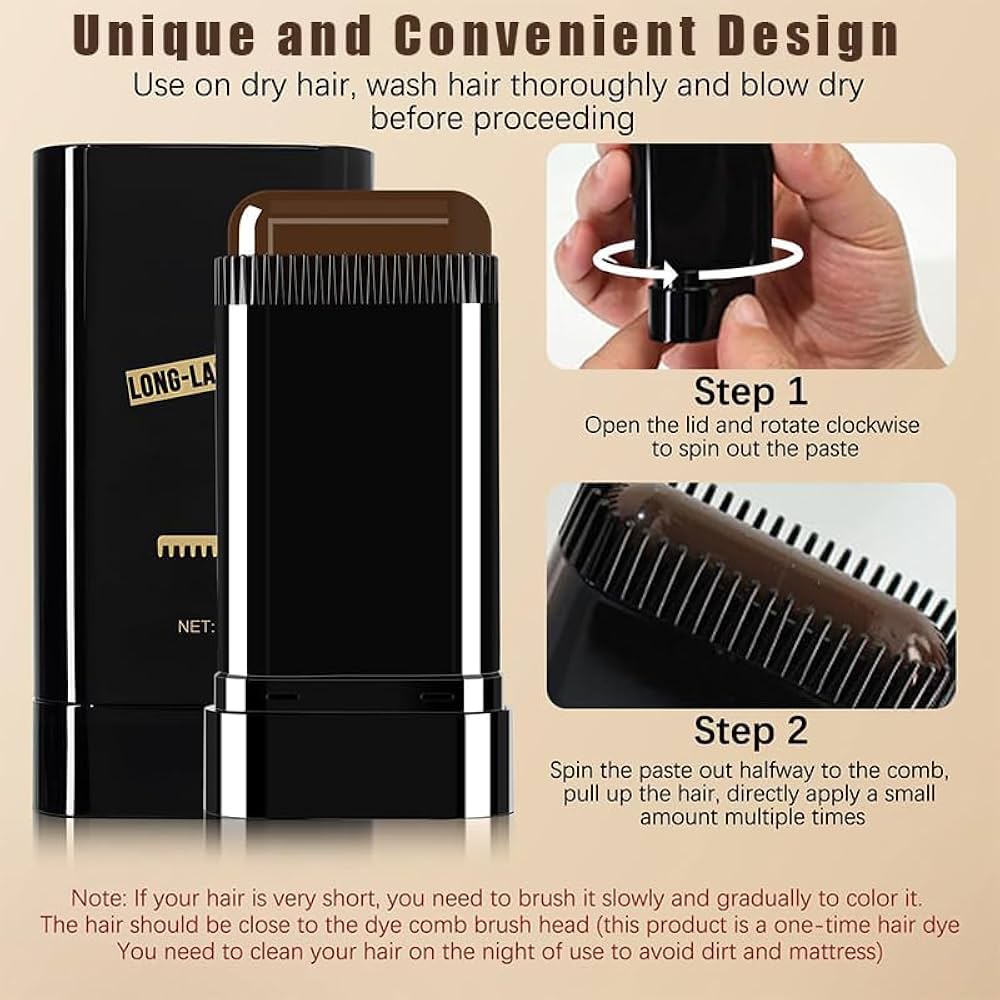 Water And Sweat Proof Hair Comb Dye Long Lasting Easy To Use Safe And Effective Hair Coloring Solution - Image 3