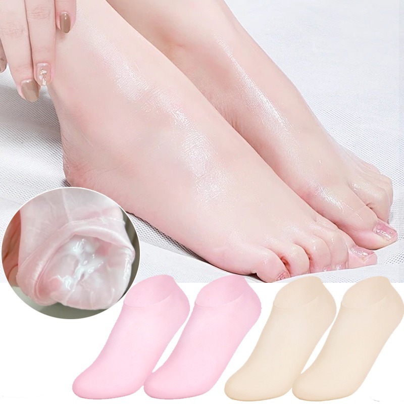 Premium Silicone Gel Heel Socks (1 Pair) Anti-Cracking & Moisturizing Foot Care (52g) - Image 3