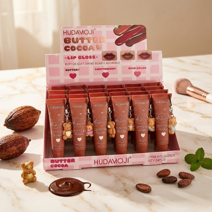 Hudamoji Multi-Shade Butter Cocoa Matte Lip Gloss Lightweight & Rich Color Collection (Pack Of 2) - Image 2