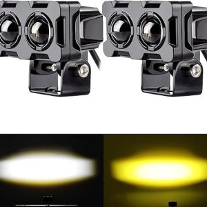 Motorcycle Robot Dual Colour LED Work & Driving Lights â 5000Kâ6500K Two-Color External Headlights / Fog Lamp