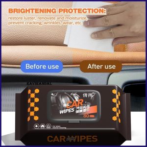 Premium Car Interior Cleaning Wipes â Quick Shine, Dust Removal & Streak-Free (40 Wipes In 1 Box)